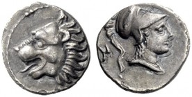  The J. FALM Collection: Miniature Masterpieces of Greek Coinage depicting Animals   Pamphylia, Side  Obol circa 370-360, AR 0.75 g. Lion’s head l. wi...
