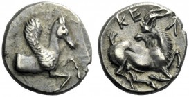  The J. FALM Collection: Miniature Masterpieces of Greek Coinage depicting Animals   Celenderis  Obol circa 425-400, AR 0.80 g. Forepart of Pegasus r....