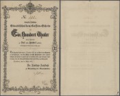 Sachsen: 3 % Anleihe eines königlich-sächsichen Staatsschulden-Cassen-Scheines über 100 Thaler 1855