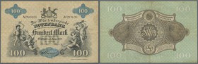 Württemberg: 100 Mark der Württembergischen Notenbank vom 1. Januar 1890, Ro.WTB 8 in außergewöhnlich guter Erhaltung mit festem Papier, keine Löcher,...
