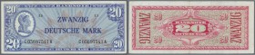 Bundesrepublik: 20 Deutsche Mark o.D.(1948), Ro.246a in gebrauchter Erhaltung, senkrechter Mittelknick, Eckknick unten rechts und links, weitere klein...
