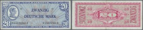 Bundesrepublik: 20 Deutsche Mark o.D.1948, Ro.246a, mehrere waagerechte und senkrechte Knicke, sowie Knicke an den Ecken, leicht verschmutztes Papier ...