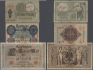 Besatzungsausgabe Persien 1916, sehr schönes Lot mit 3 Fantasie-Noten bzw. gefälschten Überdrucke auf Original-Banknoten, mit 10 Mark = 2,5 Toman, 20 ...
