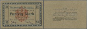 Deutsch-Kamerun: 50 Mark 1914, Ro.963 in exzellenter Erhaltung mit leichtem senkrechten Knick, ansonsten perfekt. Erhaltung: XF // German-Cameroon: 50...