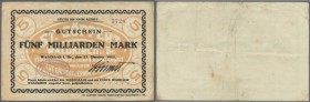 Waldkirch, St. Göpperet Etikettenfabrik, 5 Mrd. Mark, 27.10.1923, Uschr. faksimiliert, KN 4,5 mm, Erh. III