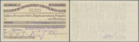 Starnberg, Bayerische Hypotheken- und Wechselbank, 100 Tsd. Mark, 24.8.1923, Eigenscheck mit gestempelter Nominale, Ort und Datum, Erh. I, von großer ...