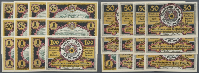 Bad Wildungen, Sportverein Viktoria, 5 x 50 Pf., 6 x 1 Mark, 5.5.1921 - 31.12.19...