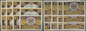 Bad Wildungen, Sportverein Viktoria, 5 x 50 Pf., 6 x 1 Mark, 5.5.1921 - 31.12.1922, Erh. I-, total 12 Scheine, Lindman 360 €