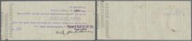 Biebrich, Thonwerk Biebrich AG Schamottefabrik, 100 Tsd. Mark, 29.8.1923 (Datum gestempelt), maschinengeschriebene Anweisung auf Darmstädter und Natio...