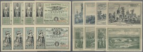 Xanten, Stadt, 4 x 1.50 M., 4 x 3 M., 1921 - 31.12.1922, mit KN, Erh. I, total 8 Scheine