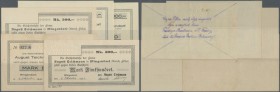 Wingendorf, August Teichmann, 500 Mark, o. D., blanko, 6.10.1922, mit Prägung, 1000 Mark, o. D., blanko, 6.10.1922 (2), jeweils mit Prägung, Erh. I (3...