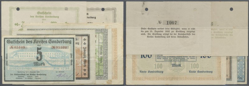 Sonderburg (Nordschleswig), Kreis, 20, 50 Mark, o. D., mit KN und Handunterschri...