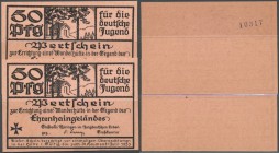 Großballei, Jungdeutscher Orden, 50 Pfennig, 1933, 2 Wertscheine in Erh. I