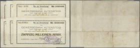 Altensteig, Karl Kaltenbach, 1 Mio. Mark, 22.8.1923, 1, 2, 5, 10, 20 Mio. Mark, 1.9.1923, Erh. meist III, total 6 Scheine