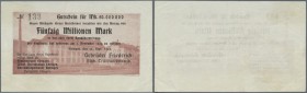 Ebingen, Gebrüder Friederich, 50 Mio. Mark, 22.9.1923, Datum vollständig gedruckt, diese Ausführung bei Karau nicht aufgeführt, Erh. II-III