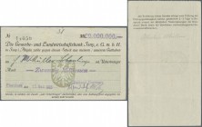 Eisenharz, Molkerei, 20 Mio. Mark, 10.9.1923 (Datum gestempelt), Scheck auf Gewerbe- und Landwirtschaftsbank Isny mit Ausstellungsort Eisenharz, Erh. ...