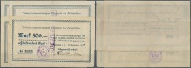 Ellwangen, Oberamtssparkasse, 500, 1000 Mark, 28.9.1922 - 10.11.1922 bzw. durch Stempel verlängert bis 15.12.1922, Erh. III, total 4 Scheine
