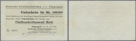 Göppingen, Deutsche Gelatinefabriken AG, 500 Tsd. Mark, 31.7.1923, Erh. II-III
