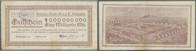 Neckarsulm, Gebrüder Spohn GmbH, 1 Mrd. Mark, 30. (hschr.) 10.1923, Gutschein auf Oberamtssparkasse, bei Karau Datum für diese Nominale nicht aufgefüh...