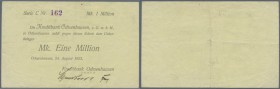 Ochsenhausen, Kreditbank, 1 Mio. Mark, 24.8.1923, vollständig gedruckter Eigenscheck, von großer Seltenheit, Erh. III