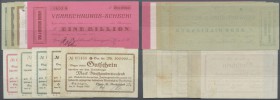 Öhringen, Spar- und Kreditbank, 100, 200 (2 Rahmen- und KN-Varianten), 500 (schwarz und braun) Tsd. Mark, 9.8.1923, 10 Mrd. Mark, 26.10.1923, 50, 100 ...