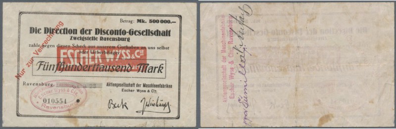 Ravensburg, Aktiengesellschaft der Maschinenfabriken Escher Wyss & Cie., 500 Tsd...