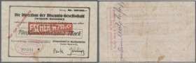 Ravensburg, Aktiengesellschaft der Maschinenfabriken Escher Wyss & Cie., 500 Tsd. Mark, 31.8.1923 (Datum gestempelt), Erh. III-IV