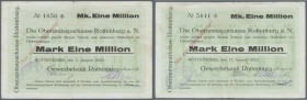 Rottenburg, Gewerbebank, 1 Mio. Mark, 7.8.1923 und 17.8.1923, Daten gedruckt, Schecks auf Oberamtssparkasse, Nennwerte nicht bei Karau, Erh. III, tota...