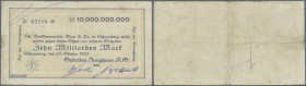 Schramberg, Gebrüder Junghans AG, 10 Mrd. Mark, 25.10.1923, Scheck auf Bankkommandite Blum & Co., Nennwert nicht bei Karau, Erh. IV