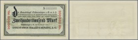 Schwenningen, Uhrenfabrik Halle & Benzing, 200 Tsd. Mark, 24.8.1923, Scheck auf Gewerbebank Schwenningen, blanko ohne KN und Unterschrift, Erh. I-II, ...