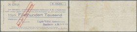 Sontheim a. N., Eugen Vetter, Bauwerksmeister, 500 Tsd. Mark, 31.8.1923 (handschr.), Kundenscheck auf Handels- und Gewerbebank Heilbronn AG, Erh. III