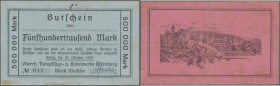 Waldsee, Oberrh. Dampfsäge- und Hobelwerke Offenburg Werk Waldsee, 500 Tsd., 1 Mio. Mark, o.D.-31.10.1923, Erh. III, total 2 Scheine