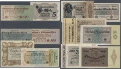Deutsches Reich: riesiges Lot mit 1066 Banknoten Deutschland, etwa von 1903 bis zur Hochinflation 1923, ohne große Besonderheiten, dabei aber auch ein...