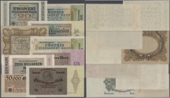 Lot mit 164 Banknoten Deutsches Reich von 1904 bis zur Hochinflation in teils kassenfrischer Erhaltung mit einigen besseren Noten, wie 50 Mark ”Eiersc...