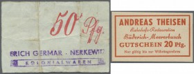 Querschnitt durch die Nachkriegszeit 1945/48 mit 46 Scheinen. Vertreten sind kpl. Sätze der Städte Nürtingen (6) und Stuttgart (5), die vollständige A...
