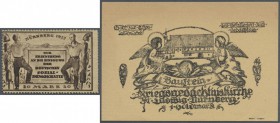Bausteine und Spendenscheine, kleines Lot von 28 Belegen 1915/65 mit u.a. Nürnberg Spendenmarke 20 Mark für die SPD 1922, 1 GM für die St.-Ludwig-Kirc...