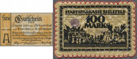 Notgeld aller Epochen (aber ohne Serienscheine) mit einigen wenigen Reichs-, Reichsbahn- und Länderscheinen. Buntes Lot aus USA mit 1914, Stoffgeld, G...