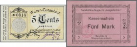 Resteschachtel mit über 300 Teilen, dabei Notgeld 1914 (35 Stück), Kleingeld von Konsumvereinen, runde Kleingeldscheine, 44 Serienscheine Nordschleswi...