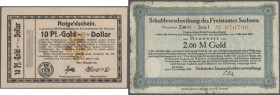 Wertbeständiges Notgeld : Album aus alter Sammlung mit 77 verschiedenen Gold- und Sachwertscheinen, dabei Cham 50 GM, 4 x Fraustadt, Harburg Handelska...