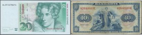 Bundesrepublik: Lot mit 19 Noten ab der Kopfgeldserie 1948 bis 10 DM 1999, dabei auch 50 DM 1948 Ro.242, 5 DM ”Europa” Ro.252, 20 DM 1948 Ro.240. Nomi...