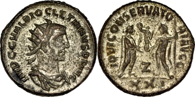 Antoninian, Dioclecianus 294-305.
 Antiochia, 293-295 r., Av.: Popiersie cesarz...