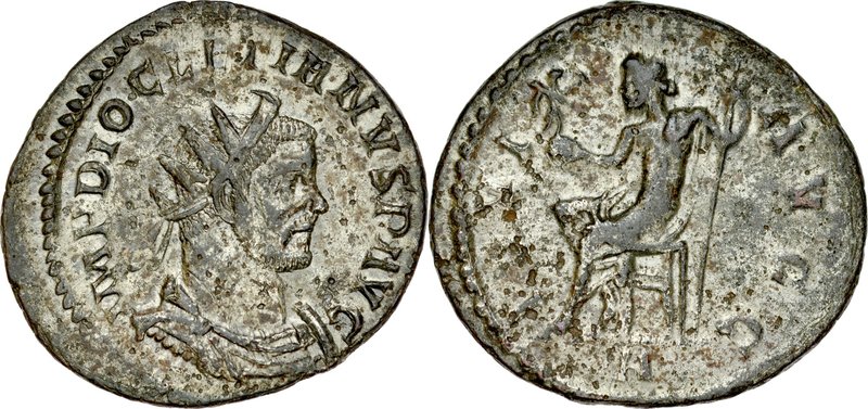 Antoninian, Dioclecianus 294-305.
 Lugdunum, 292 r., Av.: Popiersie cesarza w k...