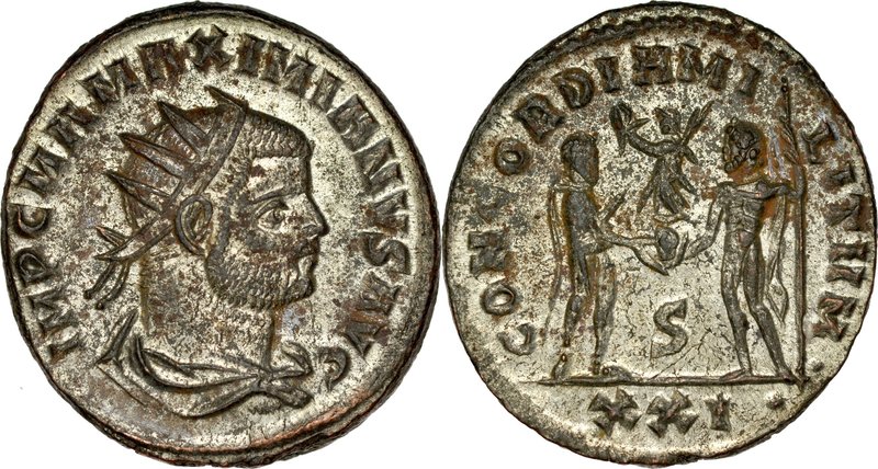 Antoninian, Maximianus Herculius 286-310.
 Cyzicus, emisja c, 293 r., Av.: Popi...