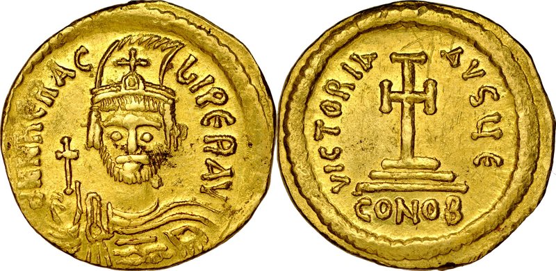 Solid, Konstantynopol, Herakliusz 610-641.
 Av.: Popiersie cesarza w diademie, ...
