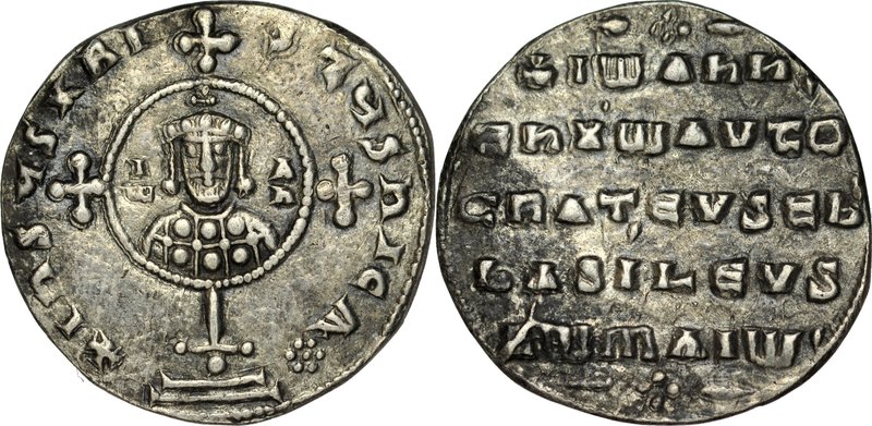 Miliarension, Konstantynopol, Johannes I Tzimisces 969-976.
 Av.: Napis w wersa...