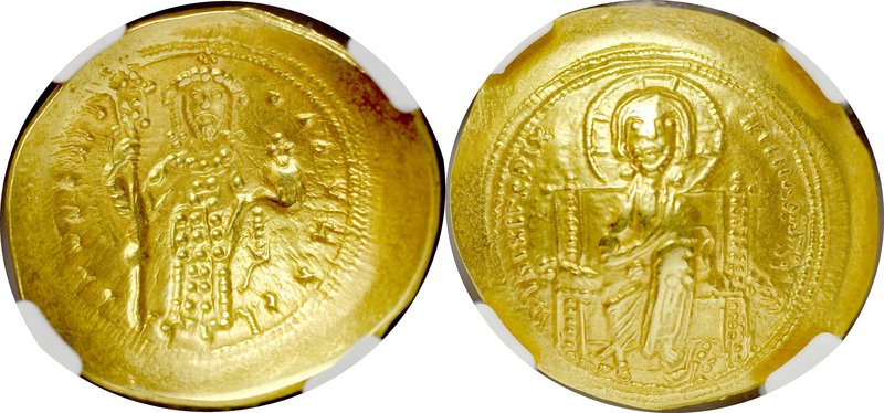 Histamenon nomisma, Konstantynopol, Konstantyn X 1059-1069.
 Av.: Siedzący Chry...