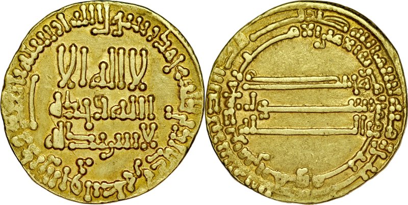 Dinar AH186, bez mennicy, Harun al-Rashid AH 170-193.
 Bernardi 75, złoto, waga...