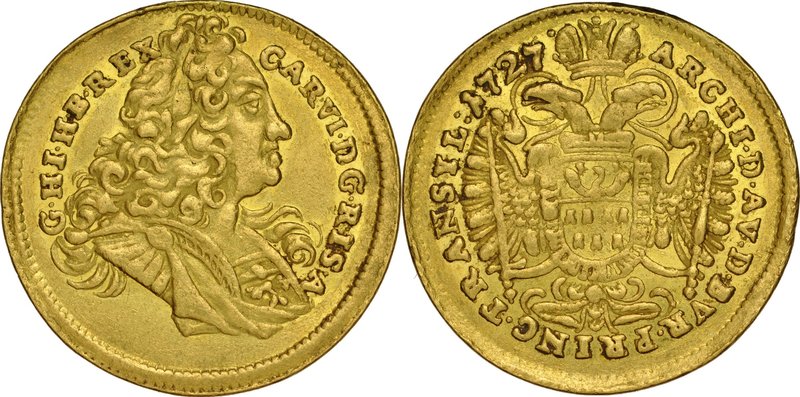 Transylwania, Karol VI 1711-1740, Dukat 1727, Gyulafehervar.
 Hus. 897, Beszeda...