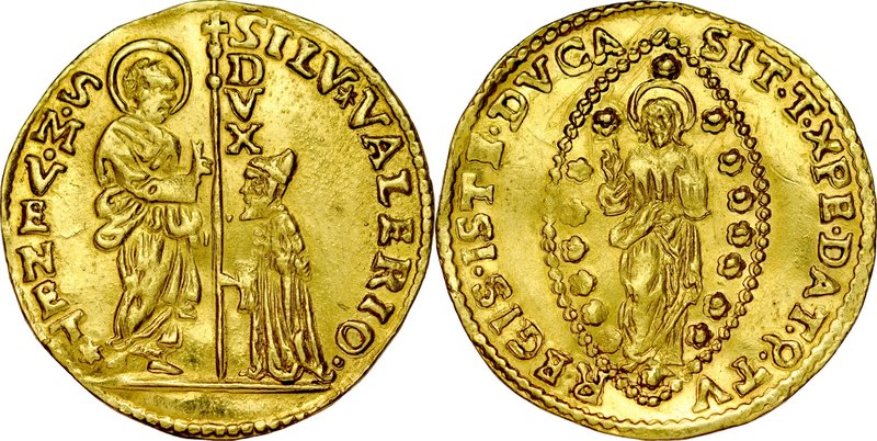 Wenecja, Silvestro Valier 1694-1700, Cekin b.d.
 Fr. 1354, złoto, waga 3,48 g, ...