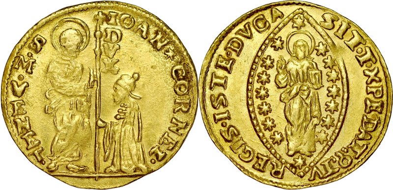 Wenecja, Giovanni Corner II 1709-1722, Cekin b.d.
 Fr. 1372, złoto, waga 3,50 g...
